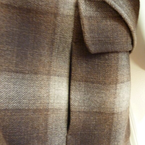 Mackage Men’s Silas-Plaid Wool Blend Belted Long Coat - Picture 6 of 11